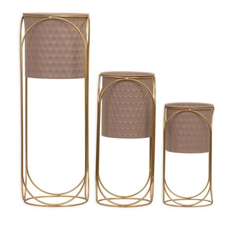 SET 3 PORTAVASI FANGO P.ORO ALTO